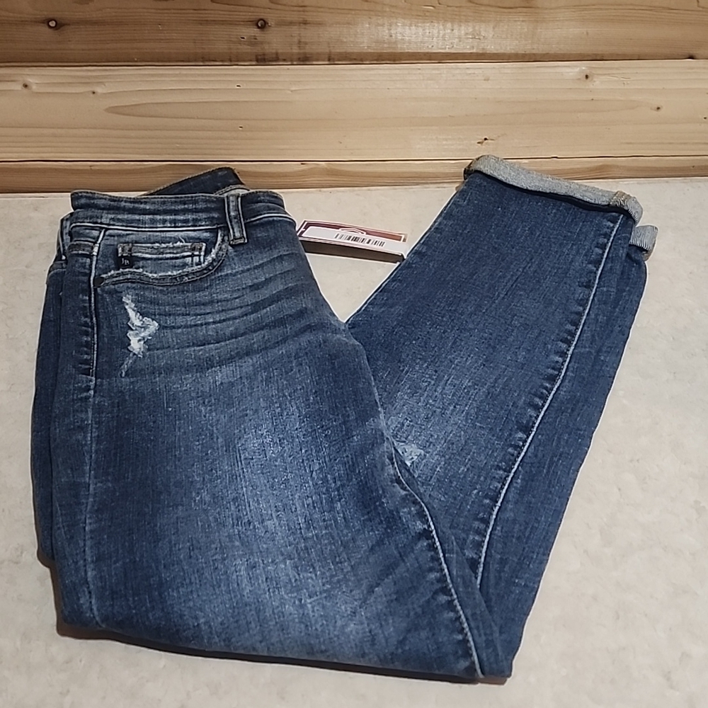Judy Blue Landon mid rise boyfriend slim fit jeans size 1/25 NWT